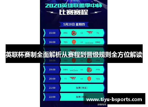 英联杯赛制全面解析从赛程到晋级规则全方位解读